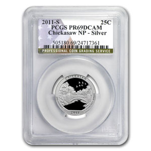 2011 USA Silver Quarter ATB - Chickasaw PR-69DCAM